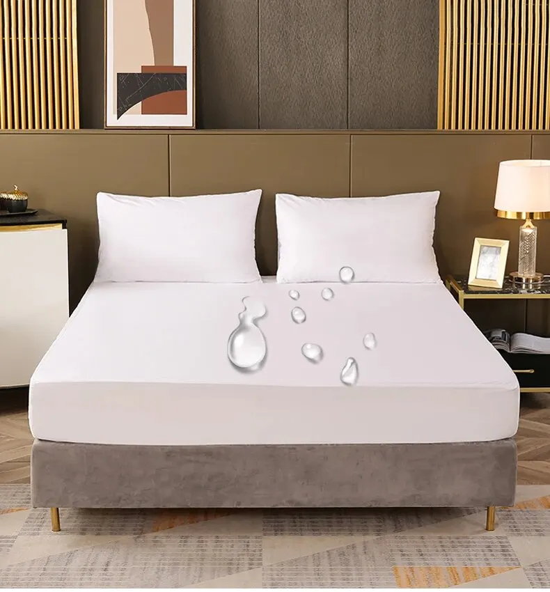 Waterdichte hoeslaken beddengoed hoes beddoek effen kleur matrashoes bedbeschermer hoes voor slaapkamer logeerkamer
