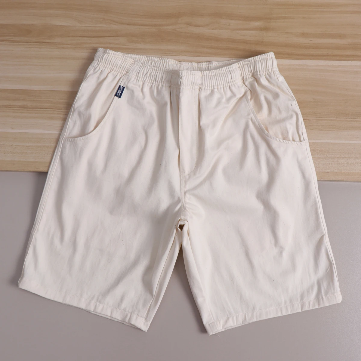 

Summer Casual Pure Cotton Men's Short Pants Trendy Elastic Waist Drawstring Five-Point Loose Middle Pants