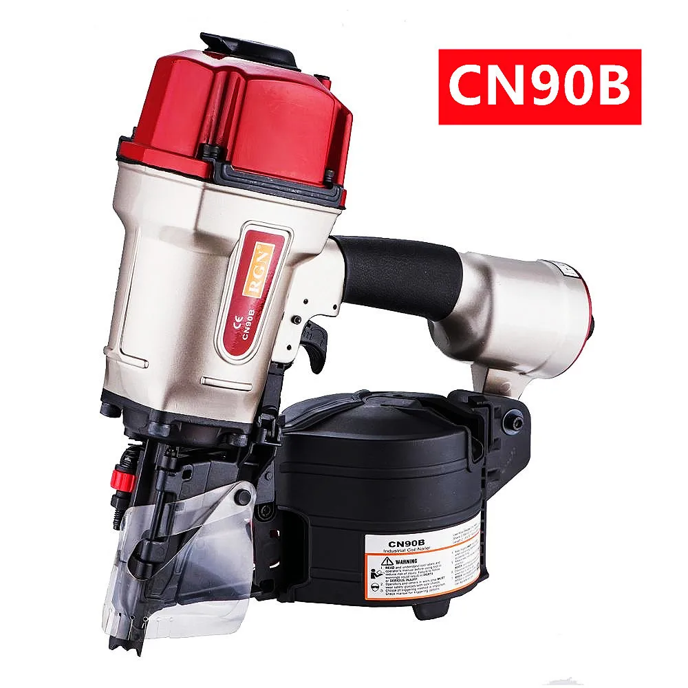 New CN90B Industrial Air Nail Rolling Gun Pneumatic Roll Nailer Nail Gun For Wood Structure Pallet Packaging Box Crate Coil