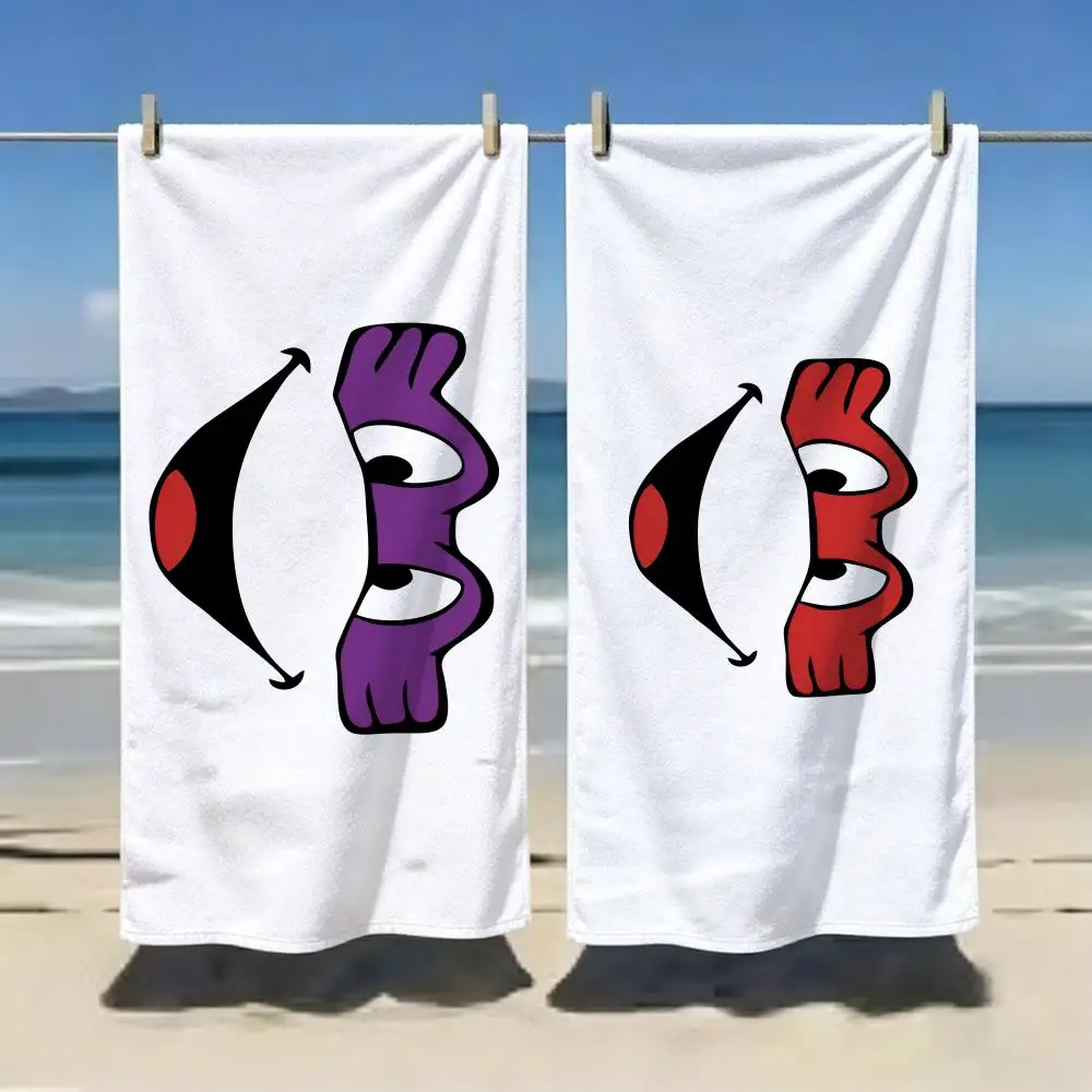 90s Action Cartoon Minimal N-Ninja Turtles Towel Microfiber soft Beach Towel for Travel Fitness Sauna Bathing Camping