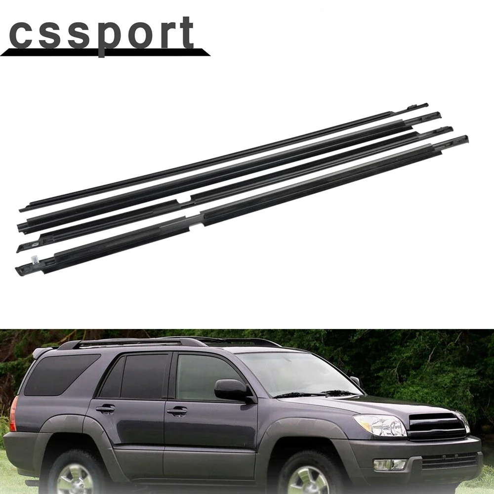 

68161-35060 68163-35030 68164-35030 4Pcs Weatherstrip Window Moulding Trim Seal Belt For Toyota 4Runner 2003-2009
