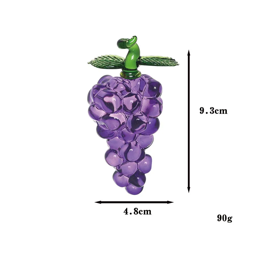 Glass Fruit Decor Crystal Pineapple Figurine Collectibles Hand Blown Glass Fruit Decoration for Home Kitchen Office