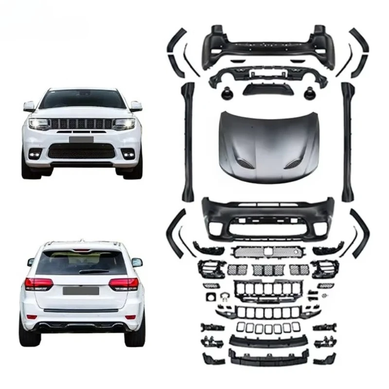 

Manufacturing Old to New for Grand Cherokee 14-20 SRT Kit Accessories Car Body Kit Front Rear Bumper Hood Side Skirt Hood