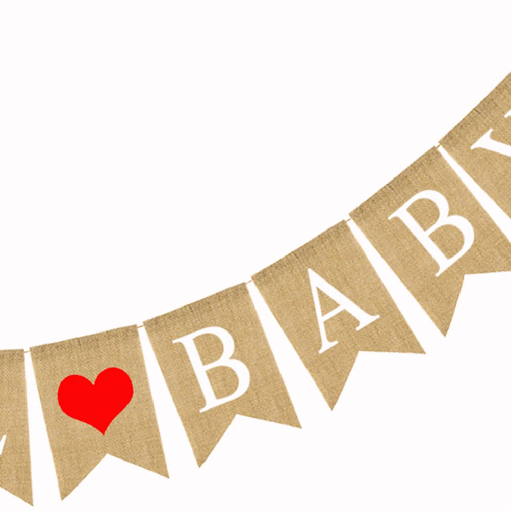 

Love Flag Wall Banners Welcome Garland Baby Letters Household Decorative Burlap Hanging