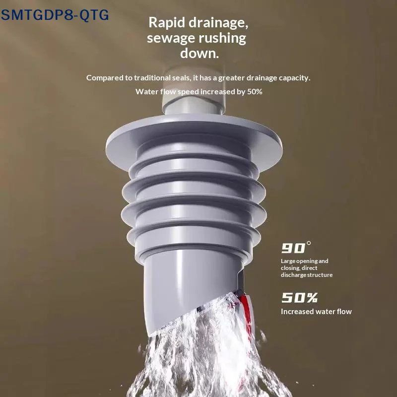 Silicone Bathroom Sewer Seal Ring Kitchen Sink Sewer Pipe Plug Washing Machine Anti-odor Leakage Floor Drain Seal Connector Plug