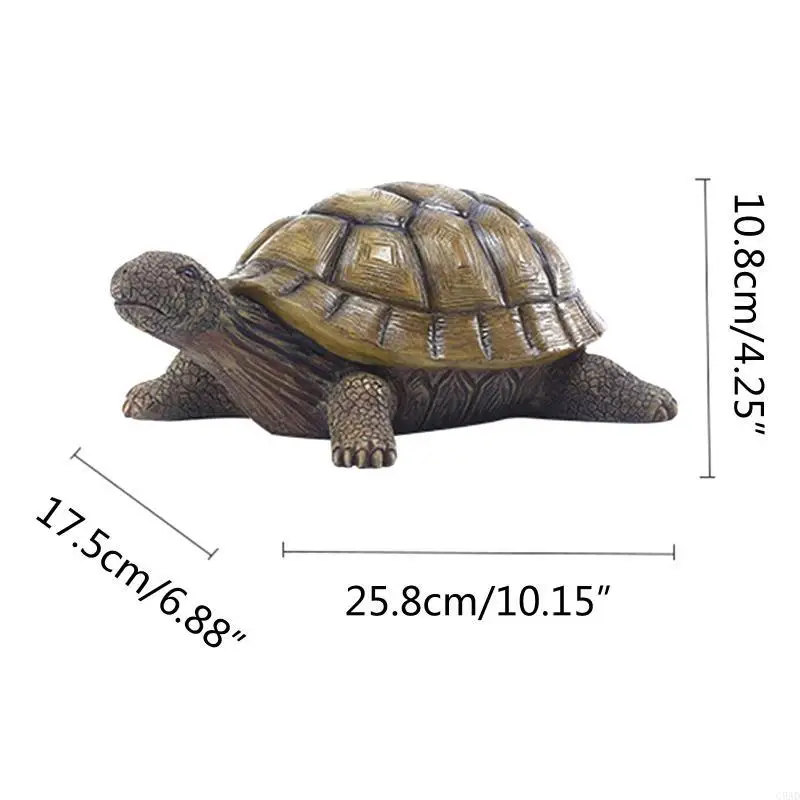Resin for Turtle Statue Fortune Lucky Fengshui Ornament Art Crafts Decor for Indoor Outdoor Garden Yard Decoration Figurine C5AD