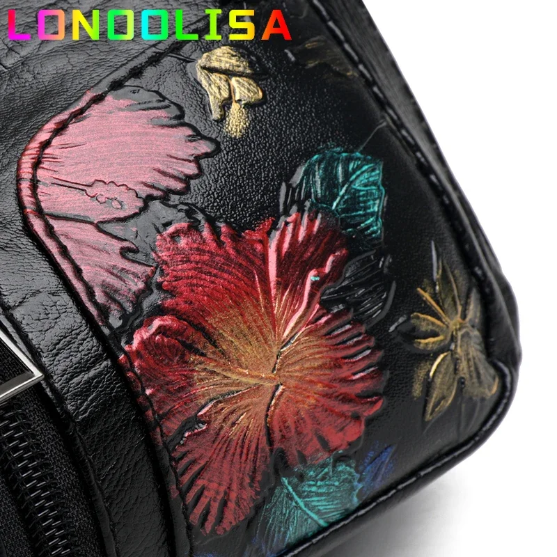 Fashion Female Crossbody Bag Women Embroidery Style PU Messenger Bags Luxury Designer Fall Winter Ladies Casual Shoulder Purse