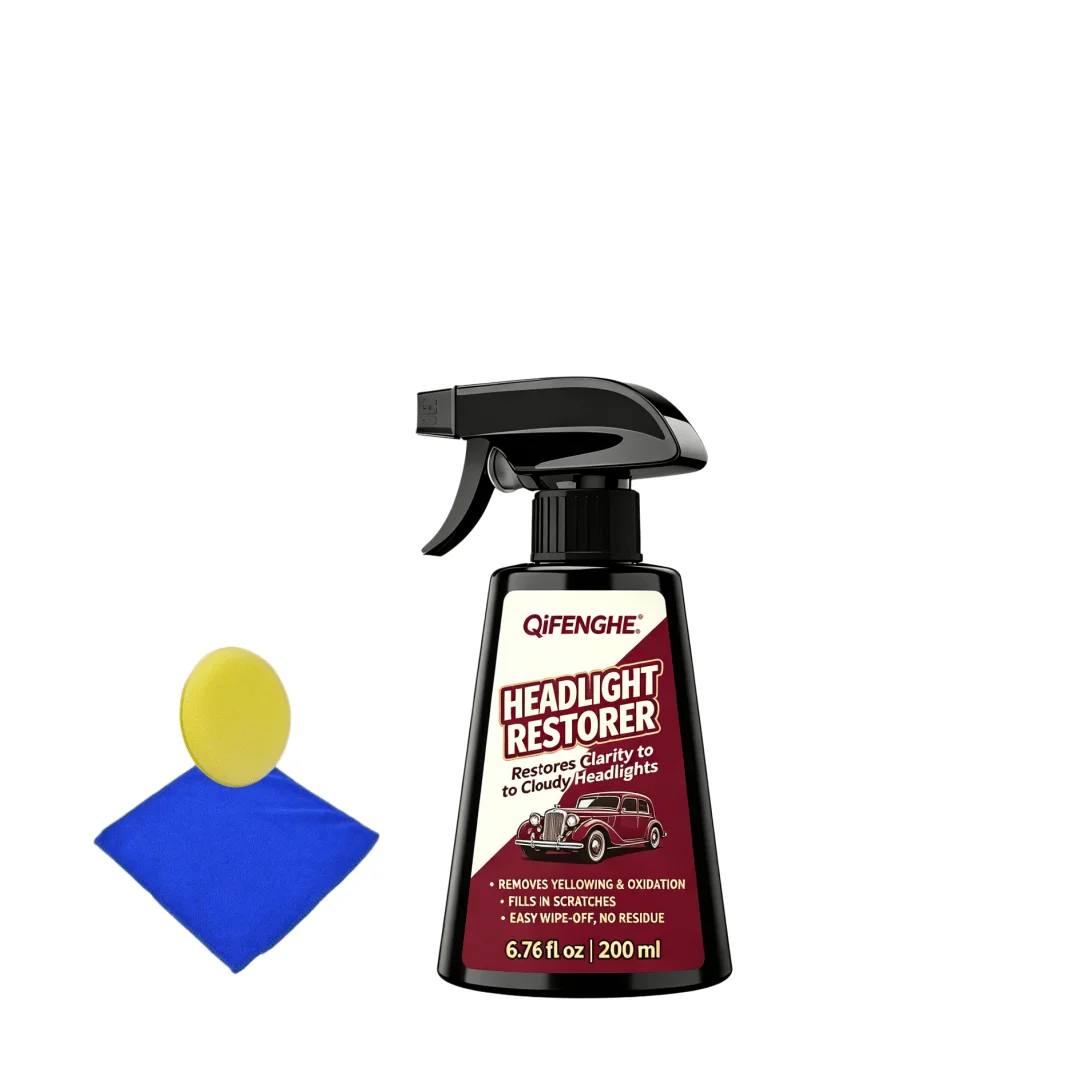 QiFENGHE Headlight Cleaner & Restorer - Fast Acting Heavy Duty Automotive Oxidation Remover for Headlights, Taillights & Foggy P