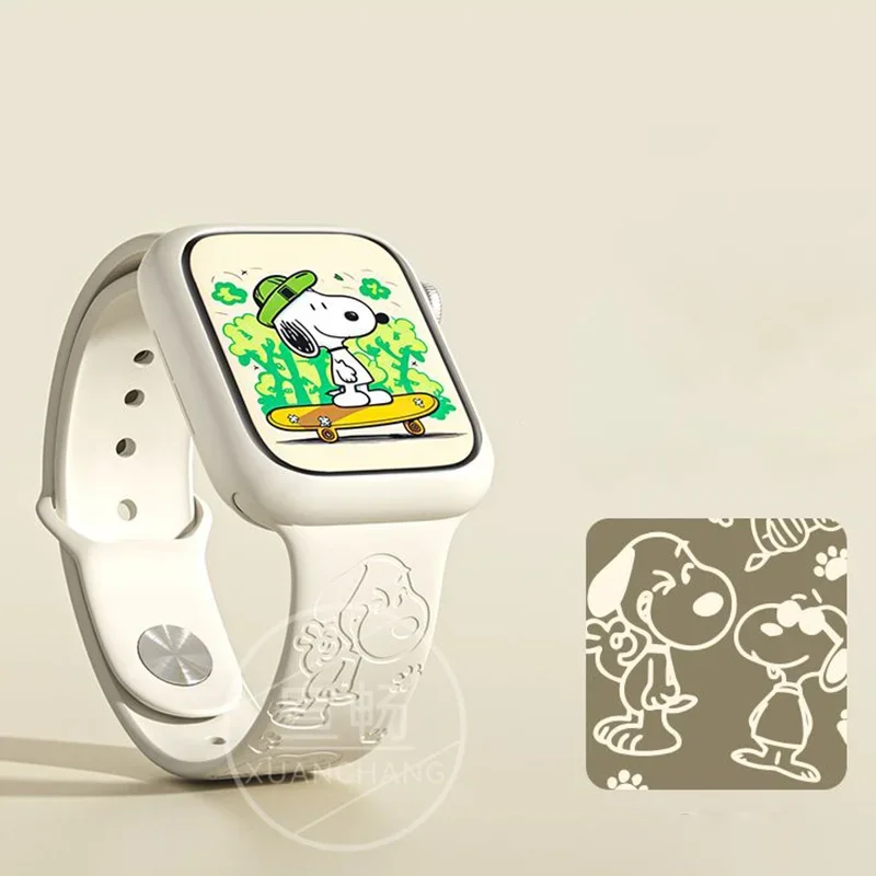 Bandas de reloj de dibujos animados para Iwatch, correa de reloj Kawaii para Apple Watch S8, bonito estampado, 44, 38, 40, 45 MM, funda, banda de reloj para pareja, regalos de cumpleaños