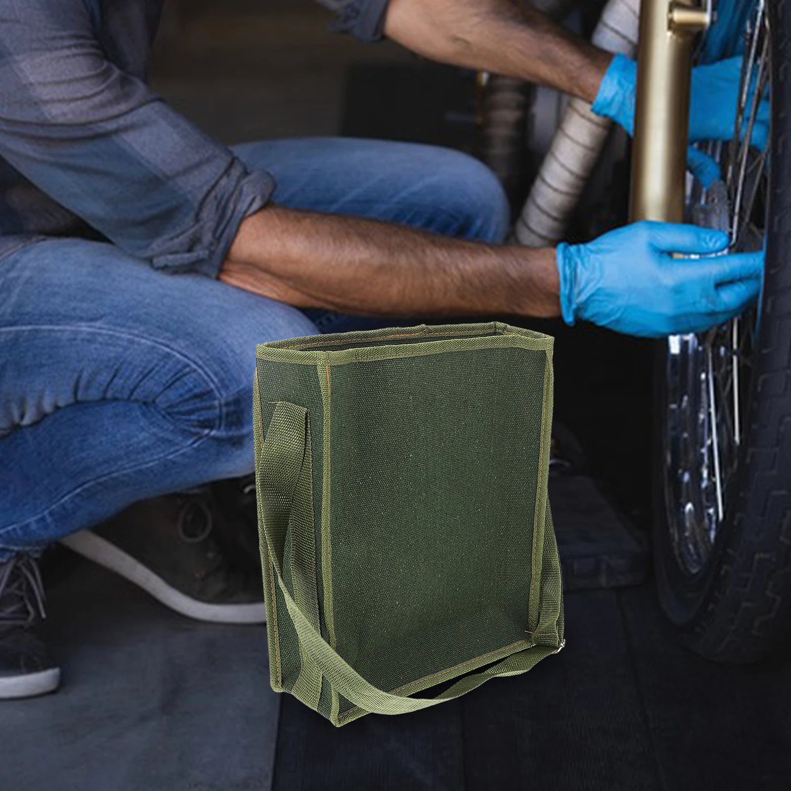 

Canvas Tool Bag Large Capacity Bucket for Electricians Heavy Duty Wear Resistant Storage ganizer Tote Tools Pouch