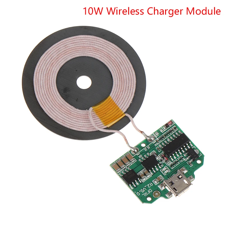 10W Qi Fast Wireless Charger Module Micro USB Transmitter PCBA Circuit Board Coil DIY