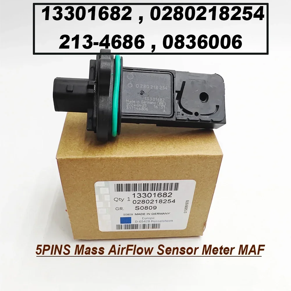 13301682 0280218254 MAF Air Mass Flow Meter Sensor 0836006 213-4686 20895955 For Chevrolet Cruze Sonic Cadillac Vauxhall Opel