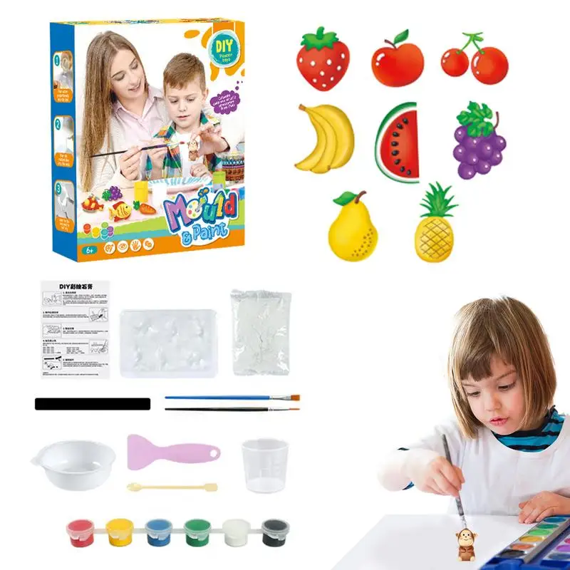 Painting Kits for Kids Paint Your Own Figurine Crafts Set STEM Activities Paint Arts Multifunctional Ceramic Painting Kit