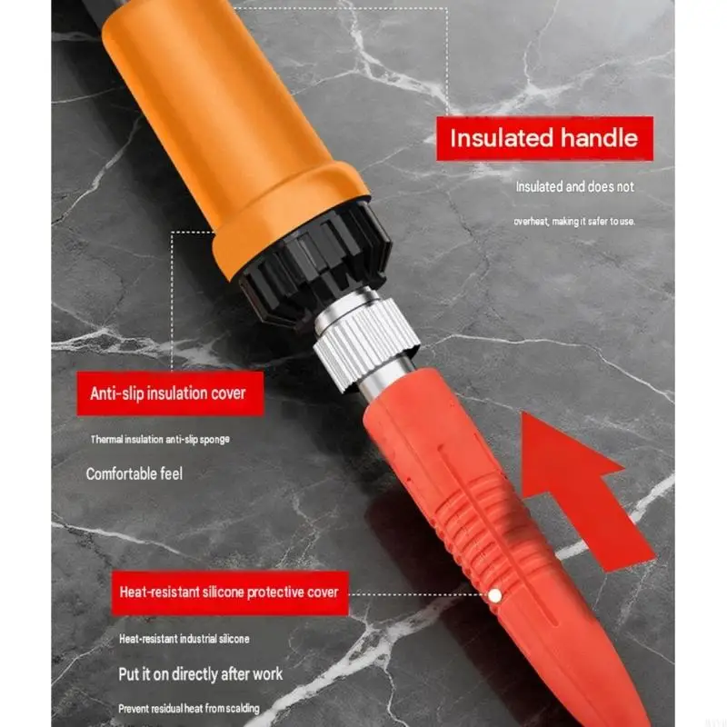 Corded Soldering Iron Set for Soldering, Desoldering, and Burning with 220 V AC Input and Two-Pin EU Plug M4YD