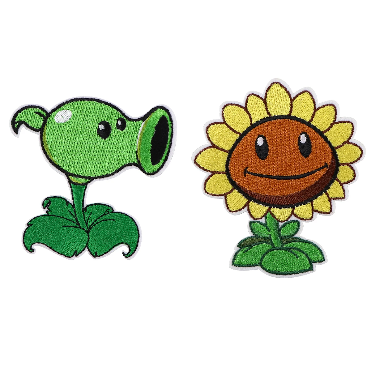 Sunflower Embroidered Patches For Clothing Patches DIY Iron on Patches Video Games Patch Sew Applique Stickers For Childrens