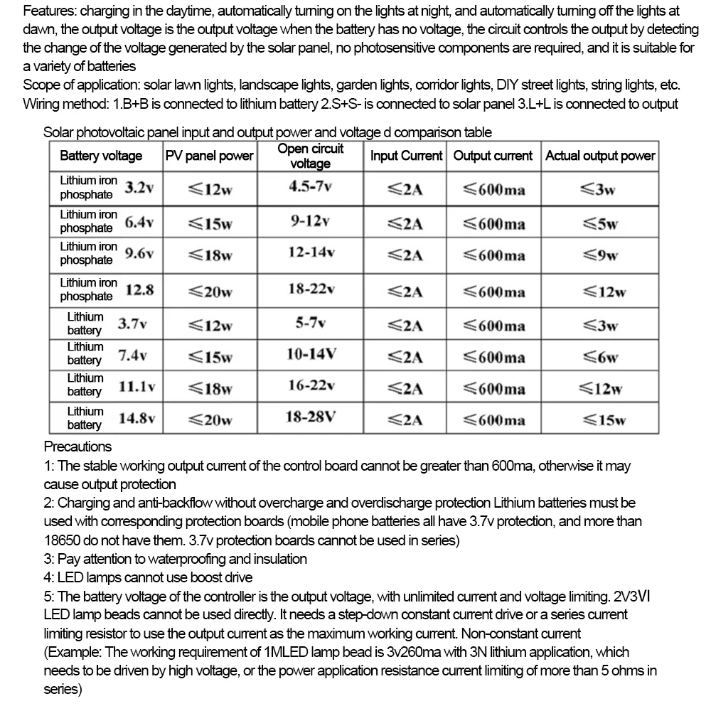 Generatore solare Regolatore di carica Circuito di controllo automatico della luce Interruttore Batteria al litio Scheda di ricarica cortile fai da te piccola strada la