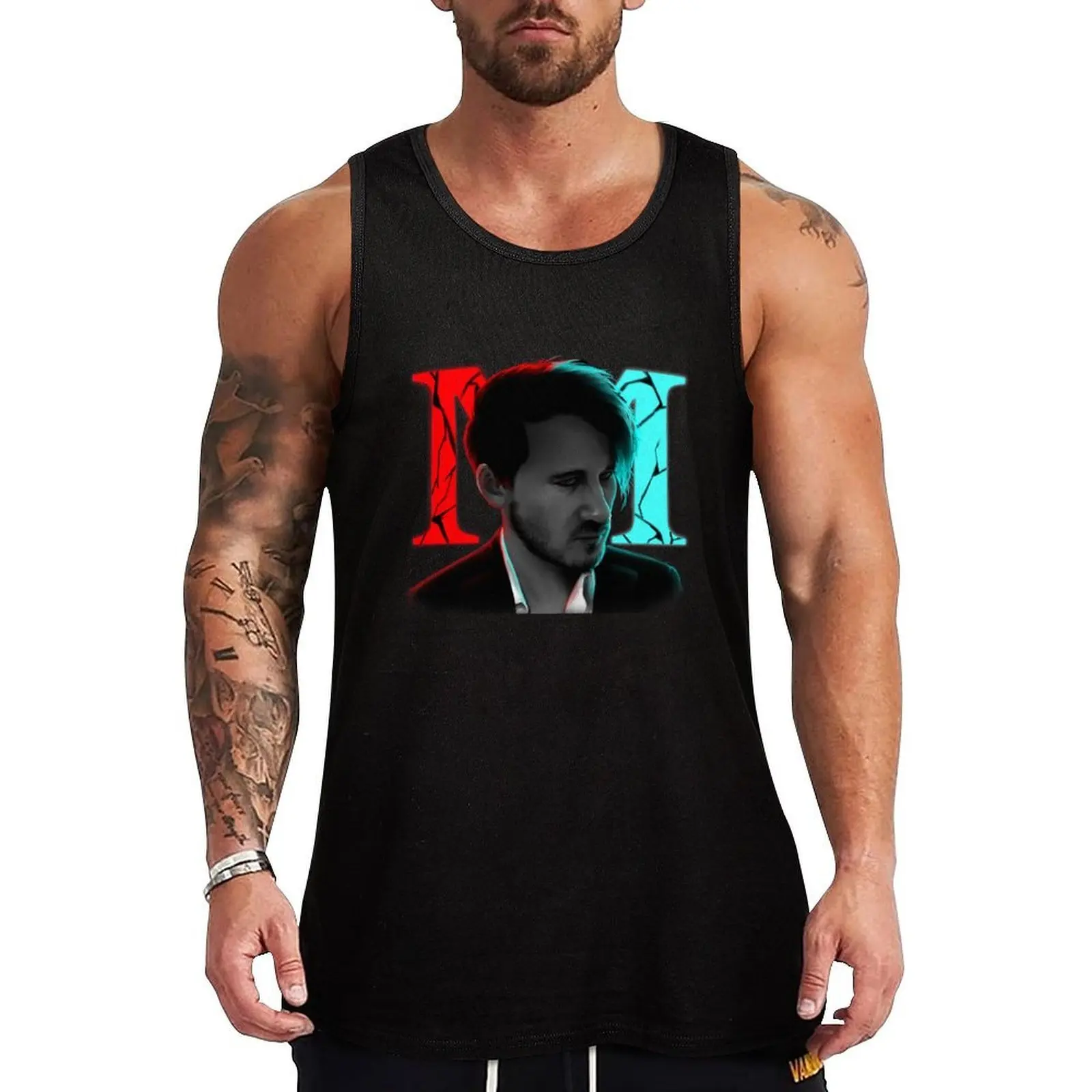 

DAMIEN Tank Top Retro Graphic Tank Top Vintage Print Sleeveless Shirt