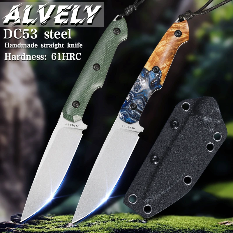 

Высококачественный уличный тактический нож с фиксированным лезвием DC53, охотничий нож со стальным лезвием K, ножны для кемпинга и исследований, походный нож EDC