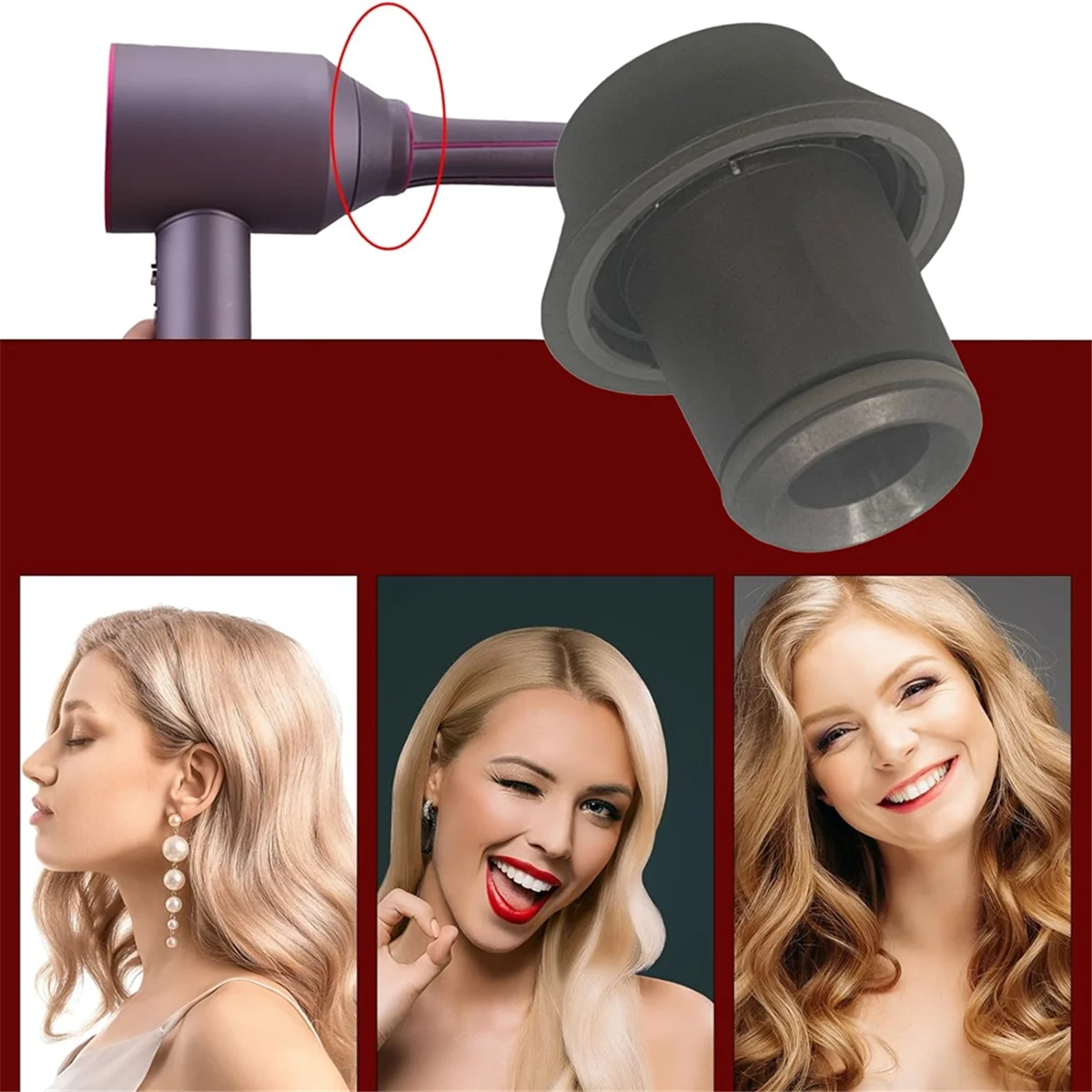 Замена адаптера для сверхзвукового фена Dyson HD16 HD15 HD12 HD08 для фена Dyson на адаптер для щипцов для завивки волос-LITE