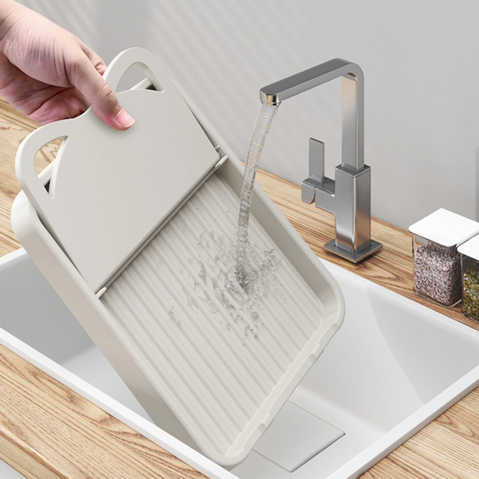 Household Foldable Pot Cover Rack Easy to Clean with Food-Grade Plastic Material Suitable for Spatulas Utensils Forks