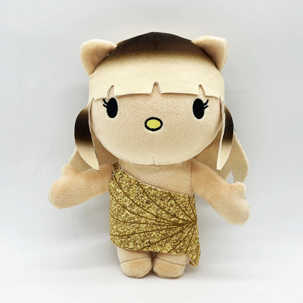 

Hello Kitty Alysa Liu Plush Doll, Soft Cartoon Figure with Gradient Hair and Golden Skirt, Perfect for Collection