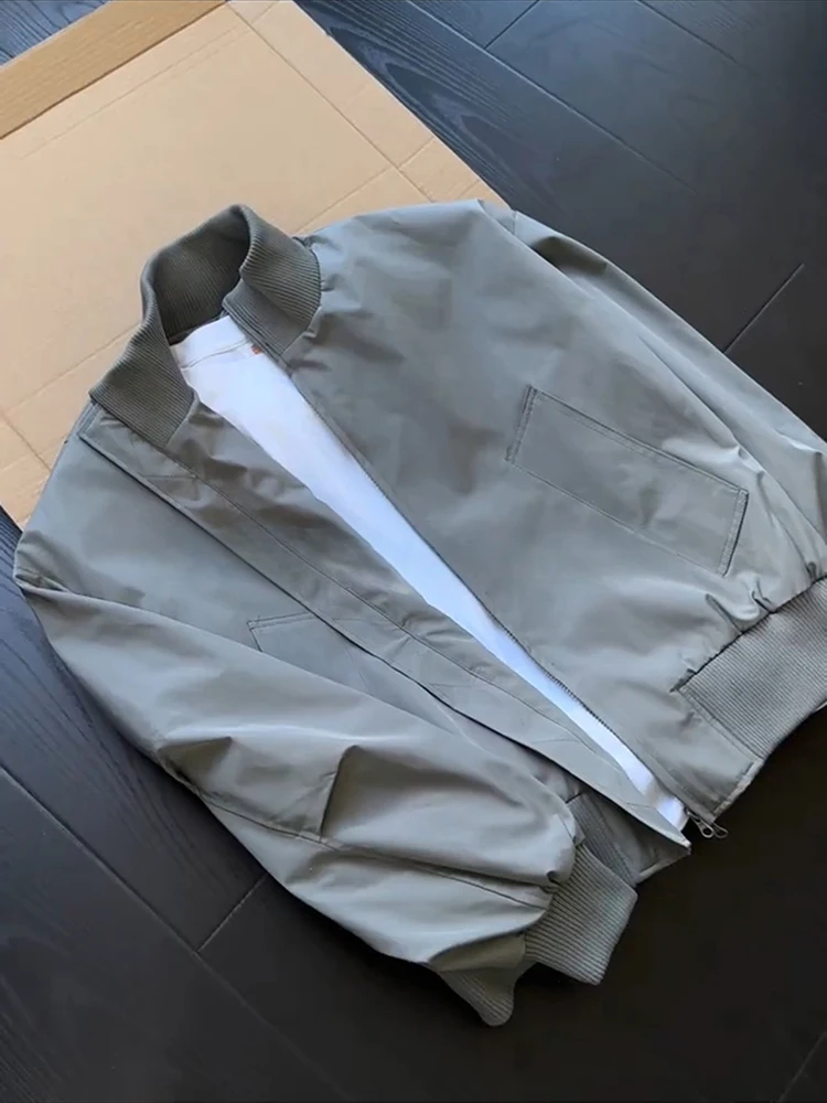 

American Sle Bomber Flight Jaet Мужская осенняя High Sensation Cool oulder Baseball orm Верхняя одежда Downproof Jaet