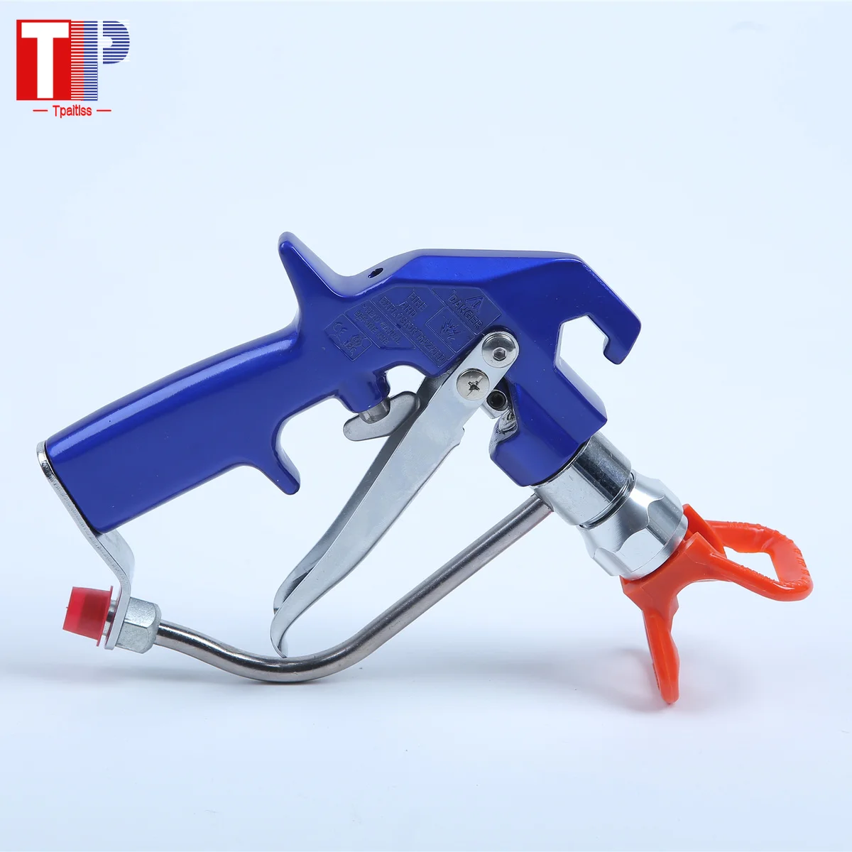 Tpaitlss High Pressure Airless Sprayer Gun 5000PSI 4-Finger Blue HD Texture Airless Spray Gun 241705 with Guard