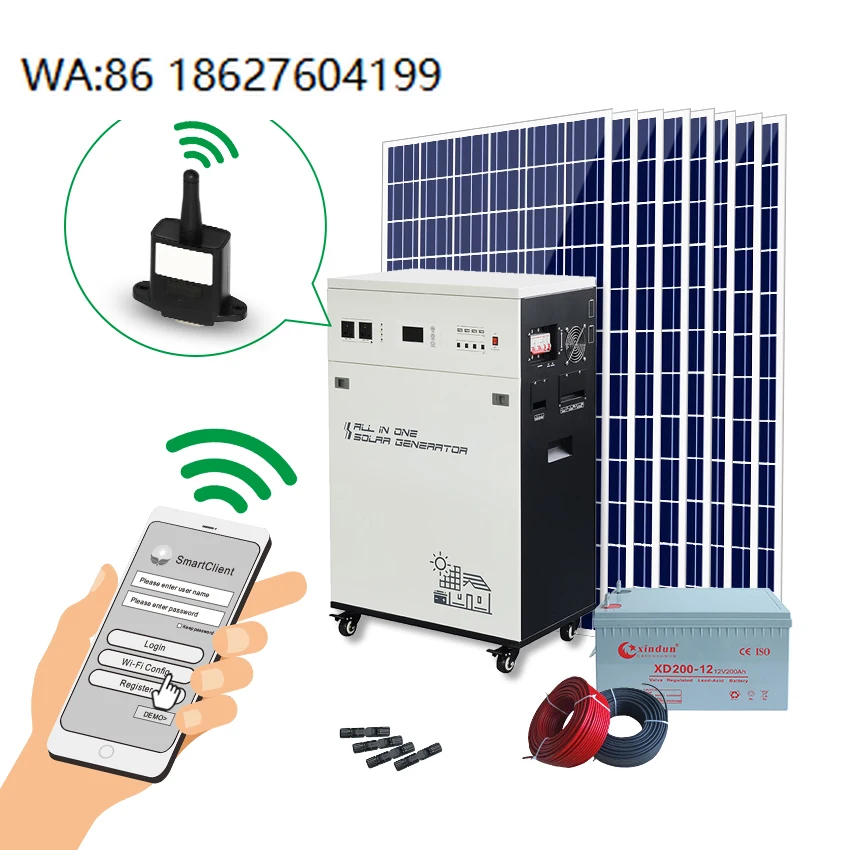 2000W 3200W Solar Storage Kit, 7KVA Off Grid Home Energy System Without Lithium Battery