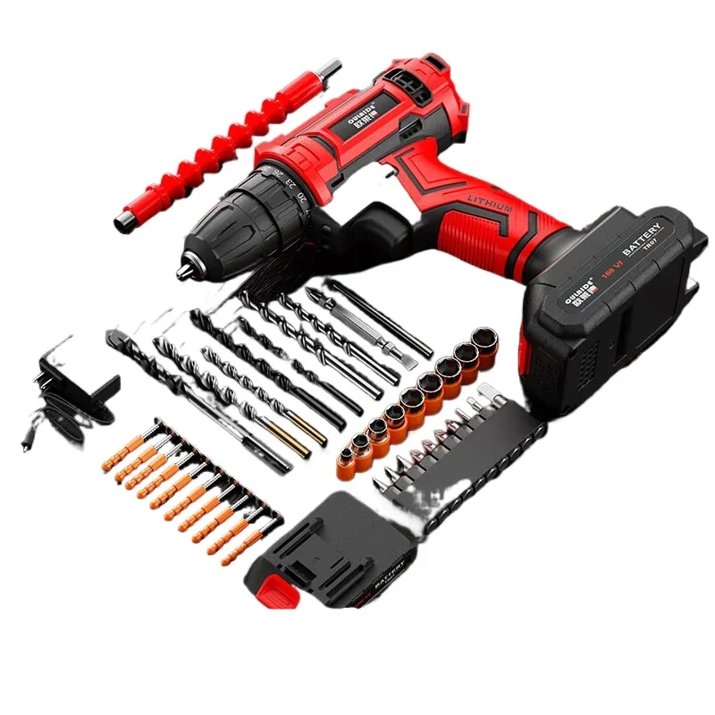 Lithium battery drill toolbox electric screwdriver