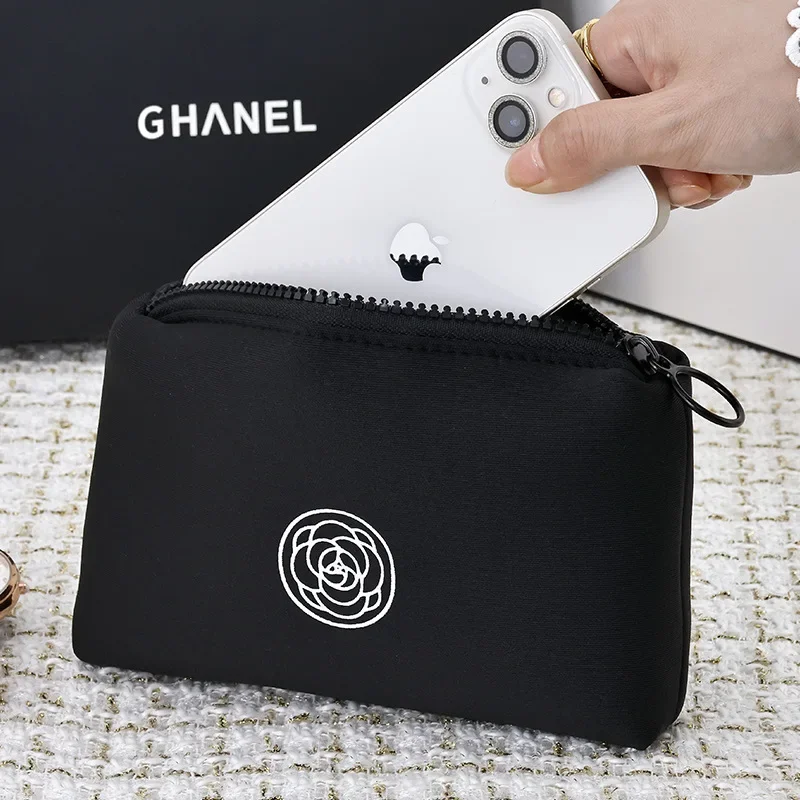 New Style Camellia High-End Feeling Portable Small Mobile Phone Watch Key Handbag Makeup Travel Storage Bag Crossbody Bag