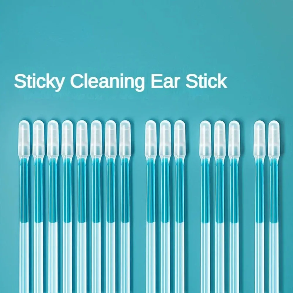 24pcs Disposable Sticky Ear Swabs Pick Reusable Ear Cleaner Soft Silicone Ear Wax Removal Tool Earwax Remover For Olders Kid