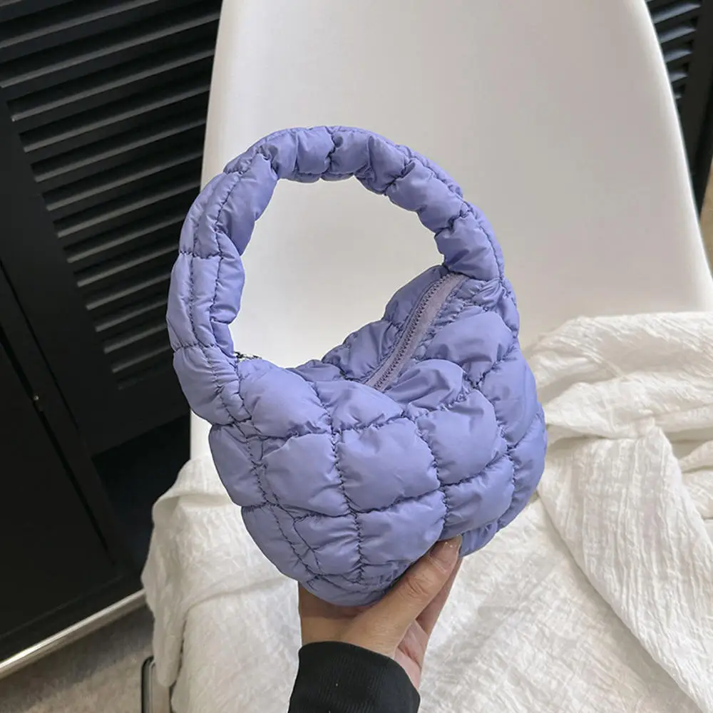 Mini sac à main plissé nuage pour femme, sac fourre-tout boulette, sacs initiés matelassés coréens, sac sous les bras de créateur de marque de luxe, mode