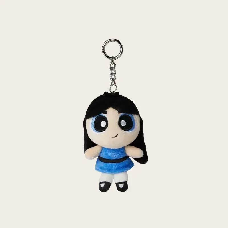 Cartoon-Anime-Schlüsselanhänger „The Powerpuff Girls“-Serie, Plüschtier, Kawaii-Charakter, niedliches Stofftier, Rucksack-Schlüsselanhänger, Geschenk für Mädchen – Detail 3