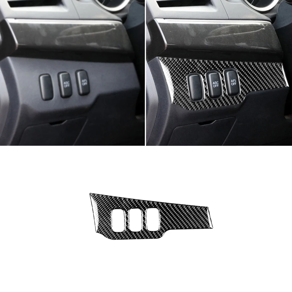 for Mitsubishi Lancer EVO 2008-2015 Dimming Control Panel Decoration Cover Sticker Trim Black Carbon Fiber Car Accessories