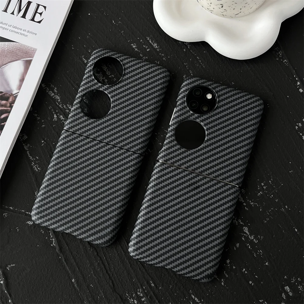 

Carbon Dimension Texture Phone Case For HuaWei P50 Pocket 2 PC Hard Shell Protective Shockproof Cover