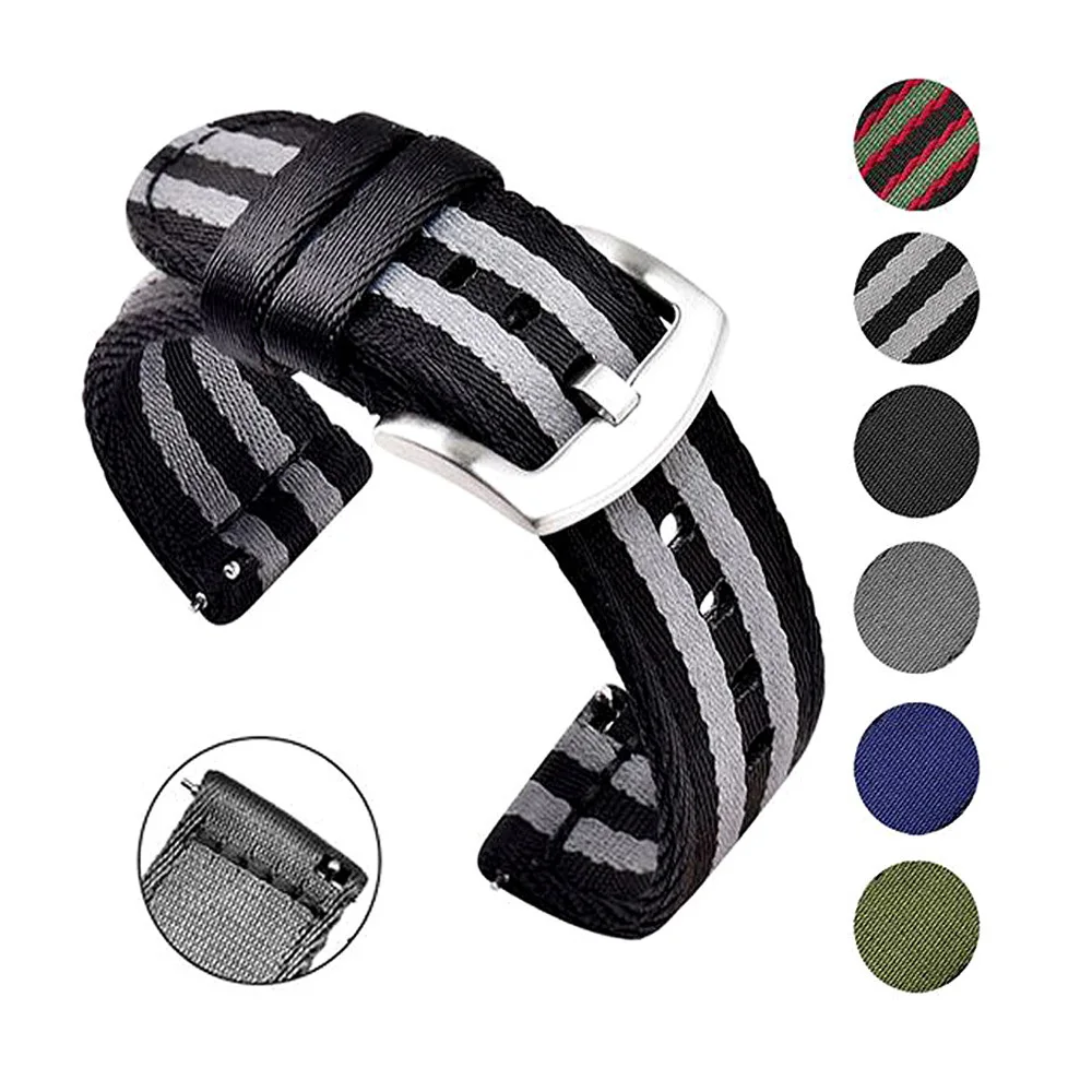 

Nylon Watch Strap 18mm 20mm 22mm 24mm Premium Smooth Quick Release Nylon Watch Band Men Women Universal Canvas Watchband