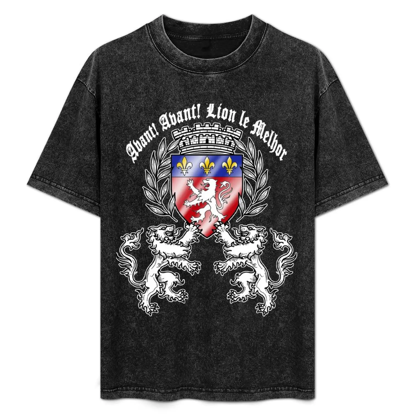 

Lyon Coat of Arms Before! Before! T-Shirt valentines clothes basketball graphic tees t shirt men 100℅ cotton