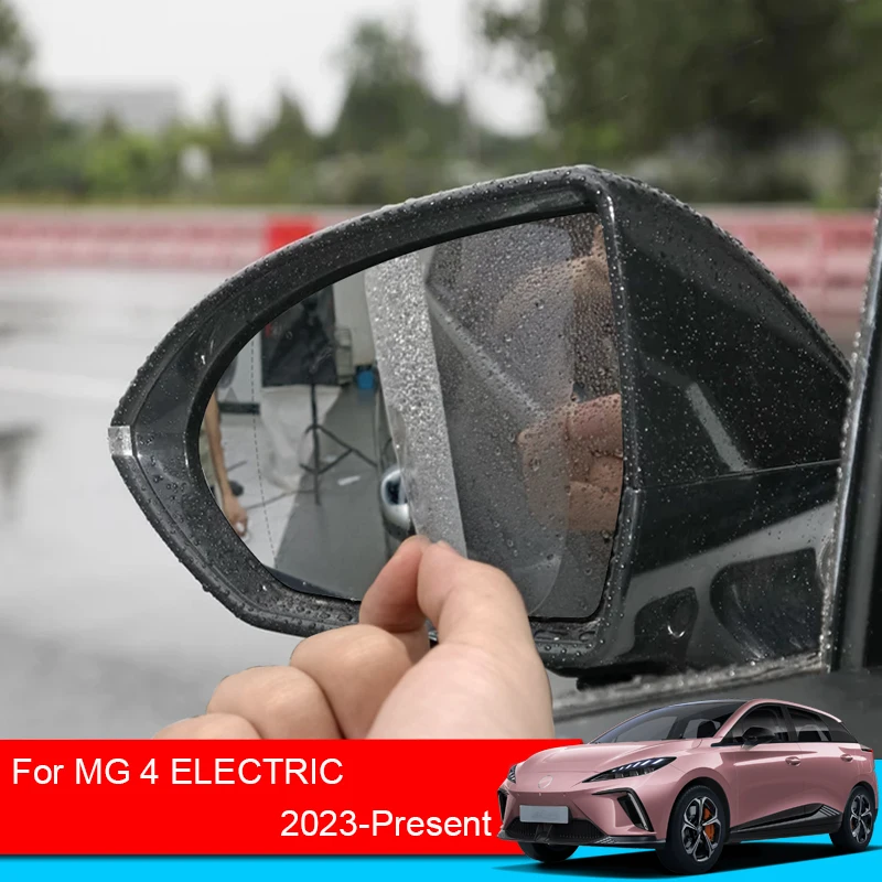 

2 Pcs Car Sticker Rainproof Film For MG 4 Electric 2023-2025 Rearview Mirror Rain Film Clear Sight In Rainy Days Anti-Fog Film