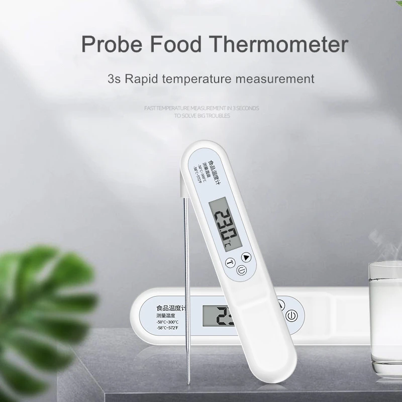 Food Thermometer Digital Meat Cooking Thermometer ℉Instant Read Long Probe Auto Off LCD Screen Kitchen