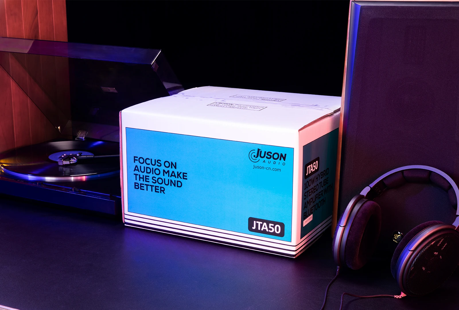 Juson Audio JTA50 Röhren verstärker Hifi Vakuum Blue Tooth Hybrid Stereo Sound USB RCA Opt Remote Phono 2,1 W Kanal für Plattens – Detail 1