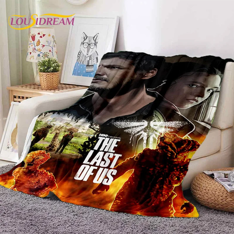 3D The Last of Us Horror Game TV Joel Pedro Soft Blankets,Keep Warm Throw Blanket Comfortable Blanket for Beds Sofa Home Bedroom