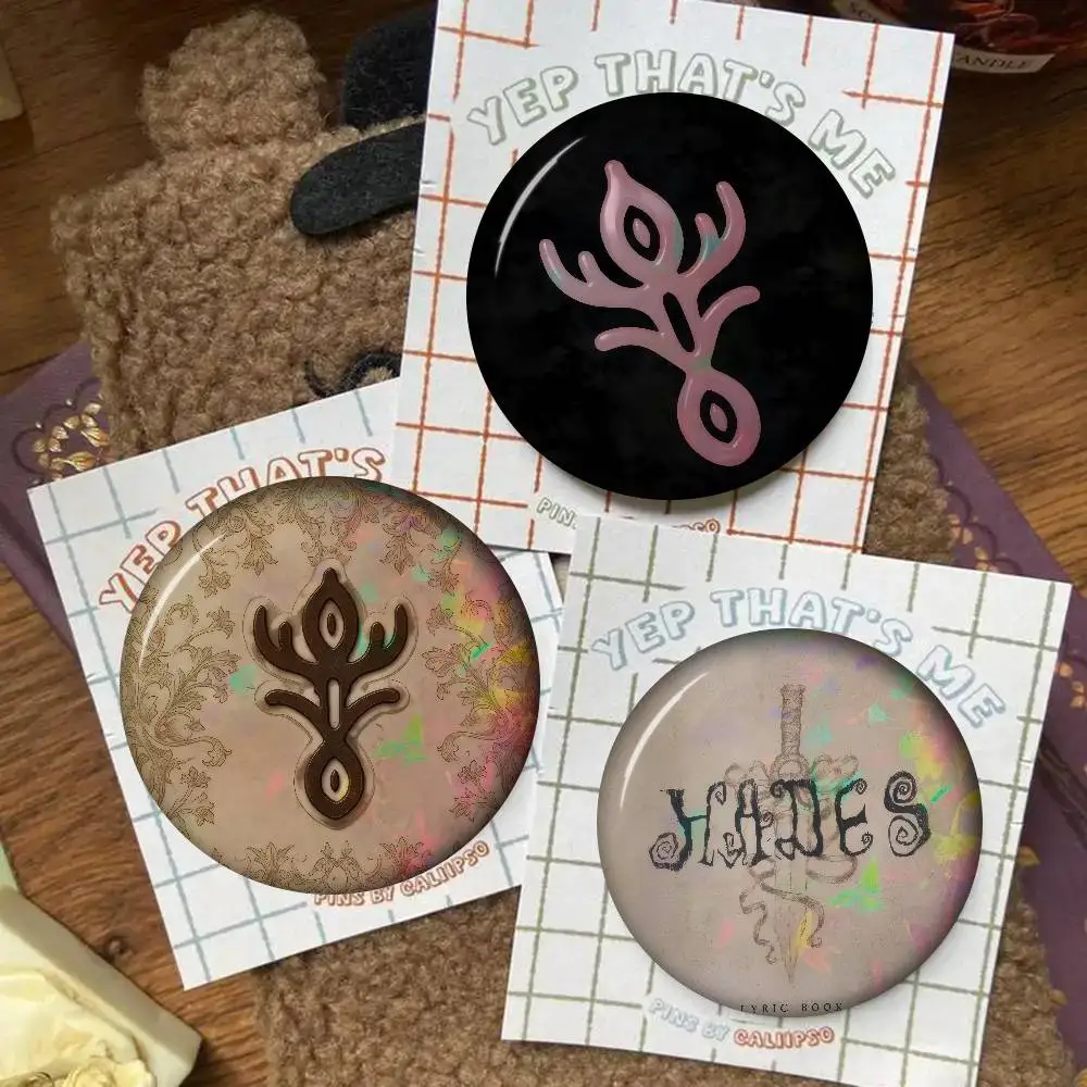 HADES SACRIFICE Melanie Martinez Reflective  Customizable Button Pins Cute Funny Creative Badge Jewelry Decor Gifts For Friends