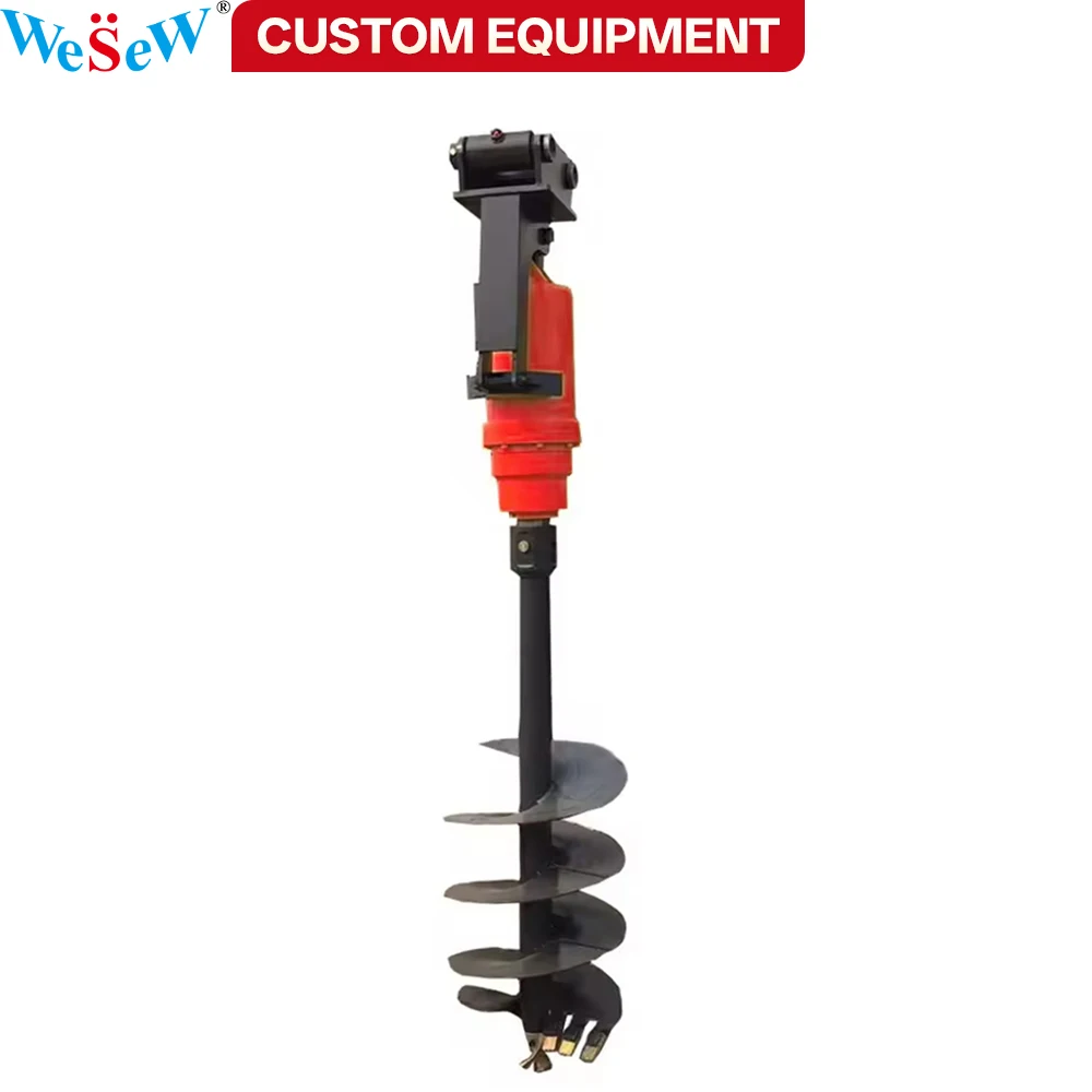 

Customized Spiral Earth Drilling Rig All-New 8-Ton Rotary Drilling Rig 100% Hydraulic Excavator Attachment Soil Spiral Drill
