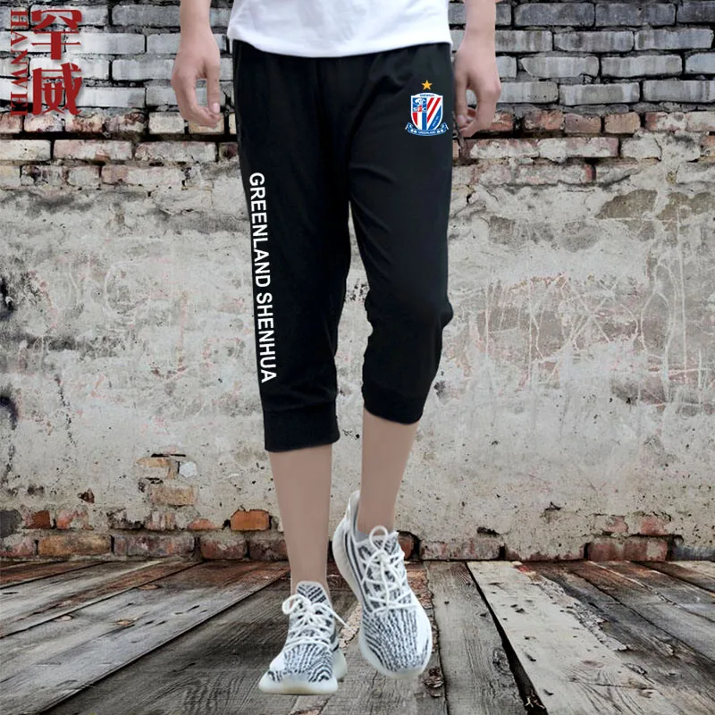 

Мужские летние тонкие спортивные брюки-шорты с геометрическим узором, средней длины...