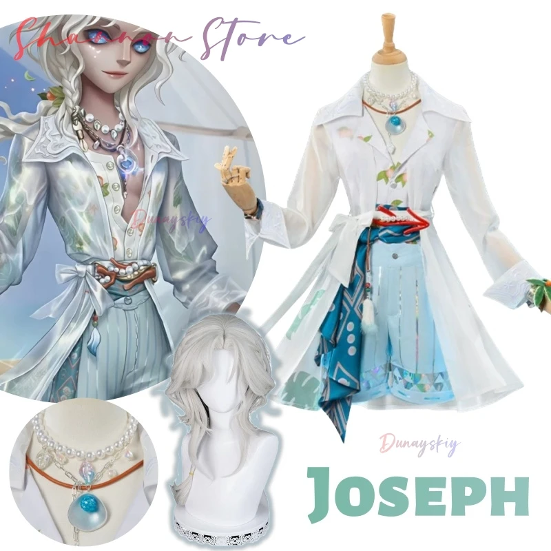 

Игра Identity VJoseph Desaulniers, мужской летний Джозеф, косплей, бывший граф, десольнье, униформа, комплект париков, наряд для вечеринки на Хэллоуин