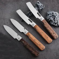 2023 Upgraded portable stainless steel bread knife Multi-functional kitchen fruit folding slice self-defense camping knife