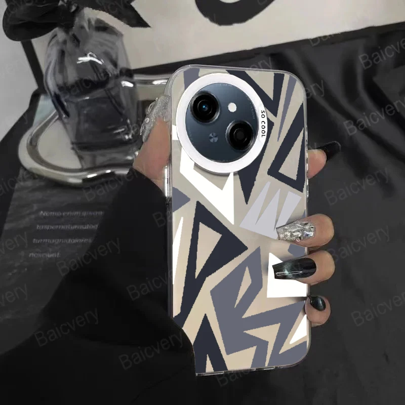 For Tecno Spark GO 1 Case Spark 30c 20c 10c 20 10 8c 7T 6 GO Pro Plus 4G 5G Luxury Cartoon Style Laser Phone Case No.49