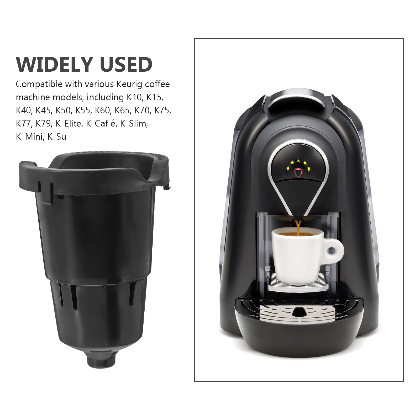 

1pcs Reusable Cup Plastic Capsules Refillable Strainer Portable Filter Basket Household Coffee Machine Filter Coffee Accessories
