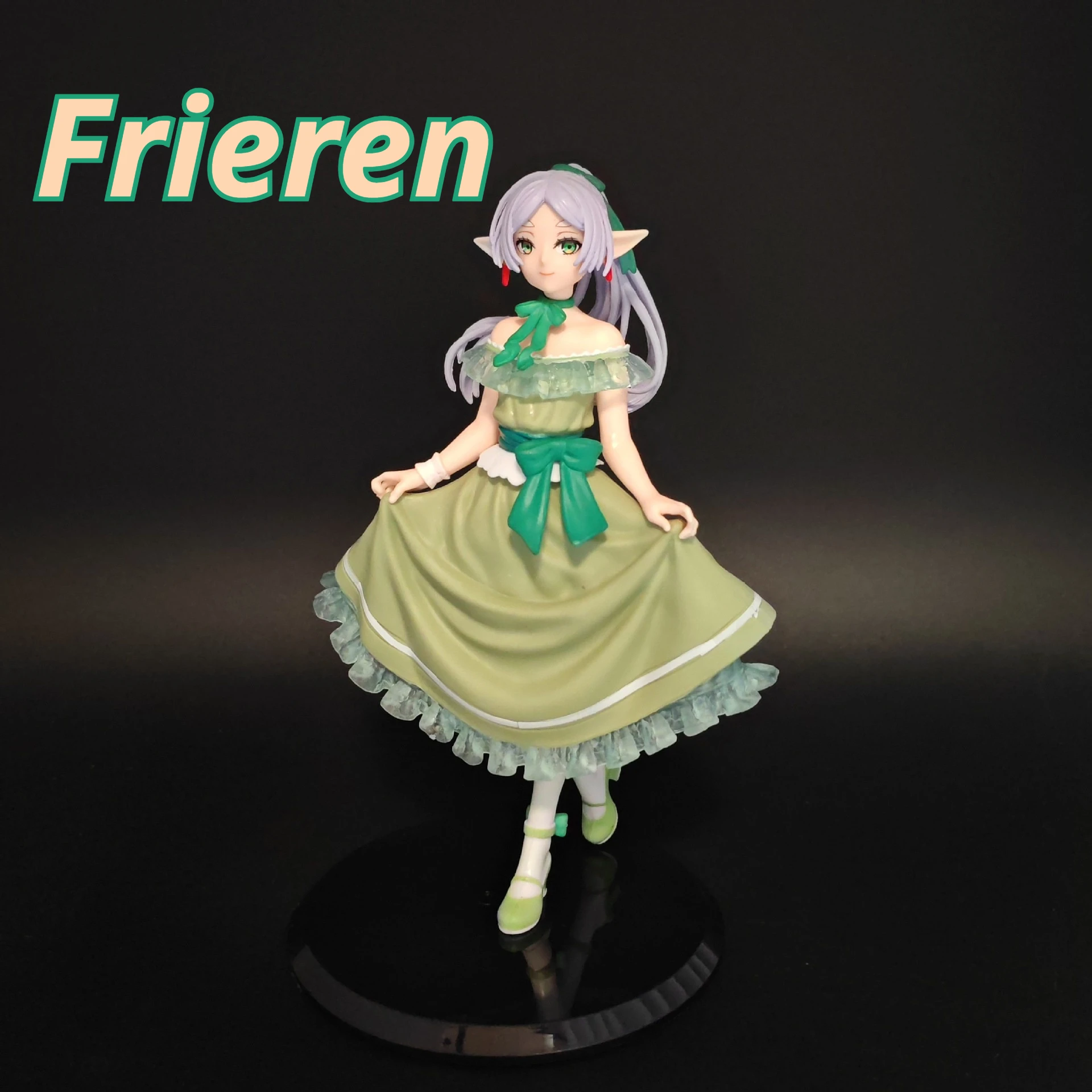 Frieren Beyond Journey End Anime-Figur, grünes Kleid, Elfenmädchen, Sammlerstück, PVC-Modell, Desktop-Dekoration für Anime-Fans und Sammler