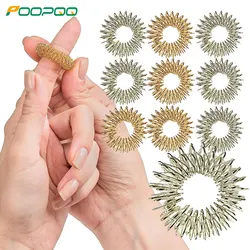 1/2/5/10Pcs Spiky Sensory Finger Rings - Acupressure Fidget Toys for Kids and Adults with Attention Disorders, OCD, and Anxiety